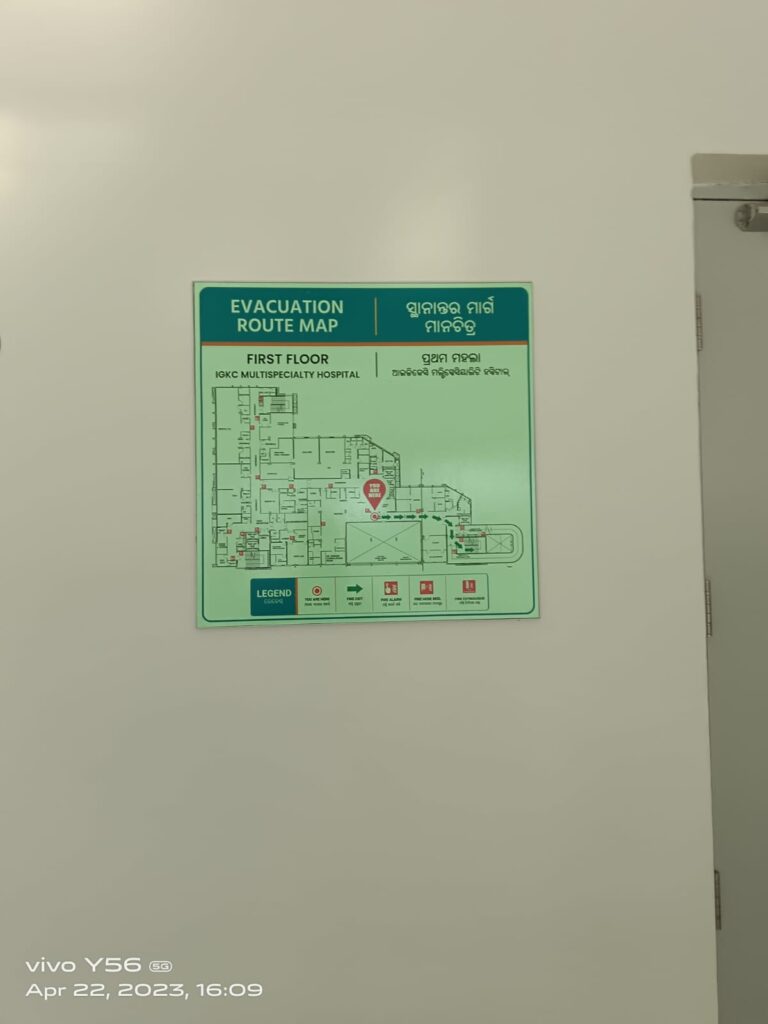 Evacuation route map IGKC Hospital