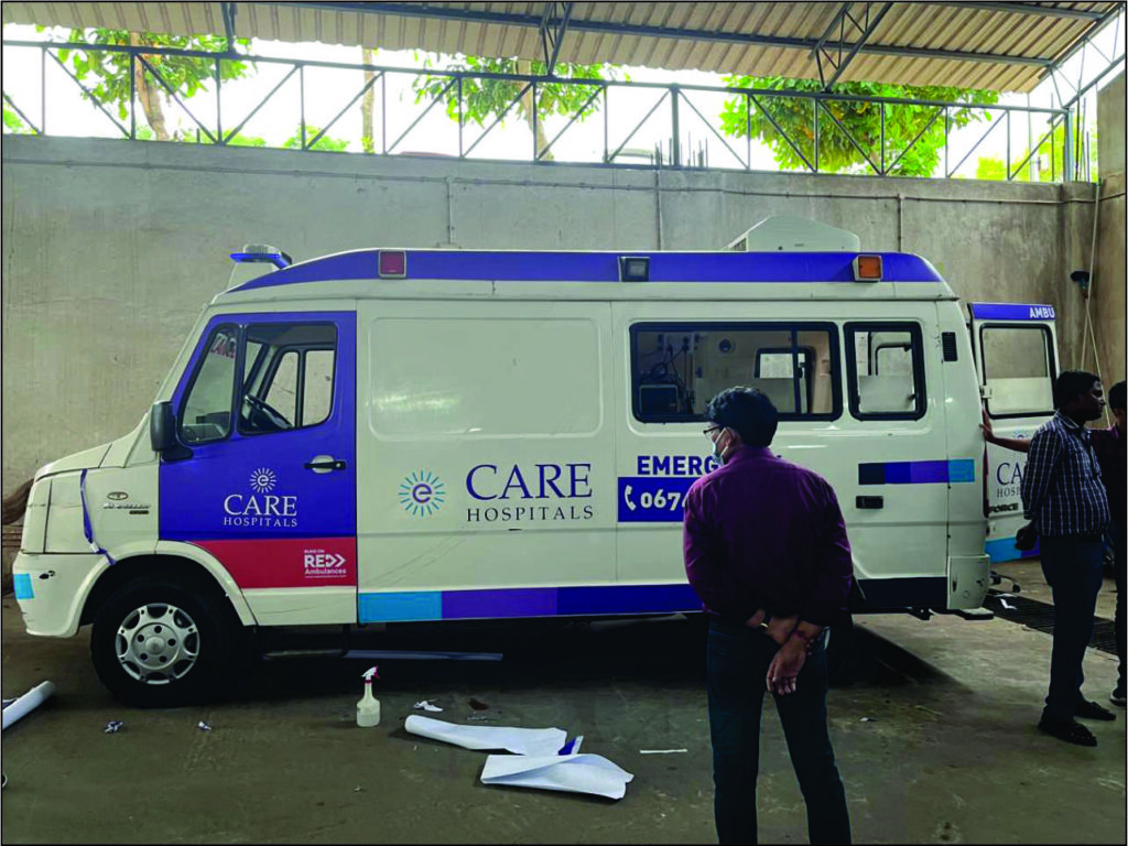 Care Hospital Ambulance Branding